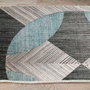 Conceptum Alfombra de Algodón 160 x 230 cm Azul, Gris y Negro